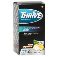 Load image into Gallery viewer, Thrive Complete Nicotine Replacement Gum, Fruit Explosion - 4 mg x 108 pieces
