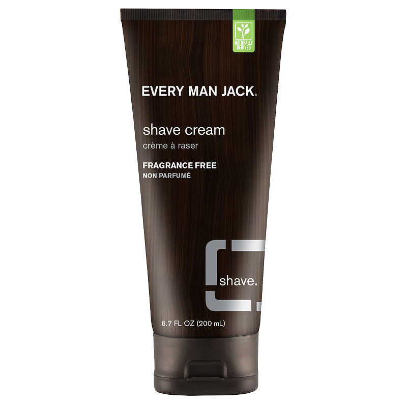Every Man Jack Shave Cream, Fragrance Free - 200 ml