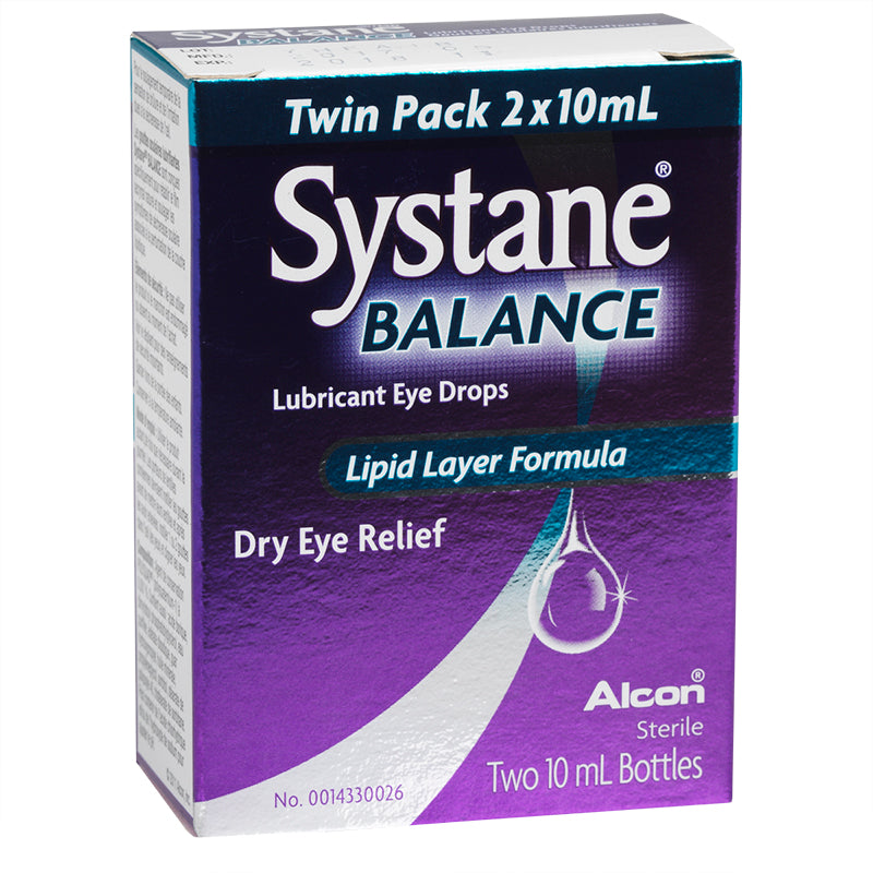 Systane Balance Lubriant Eye Drops, Lipid Layer Formula - 2 x 10 ml