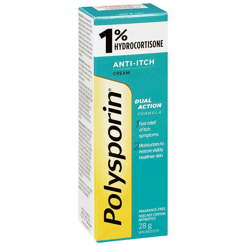 Polysporin Anti-Itch Cream, 1% Hydrocortisone - 28 g