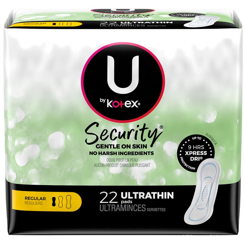 U by Kotex Security Ultra Thin Regular Pads - 22 pads