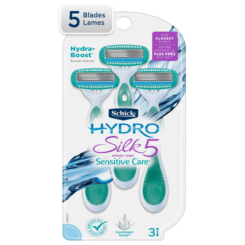 Schick Hydro Silk Disposable 5 Blade Razors - 3 razors