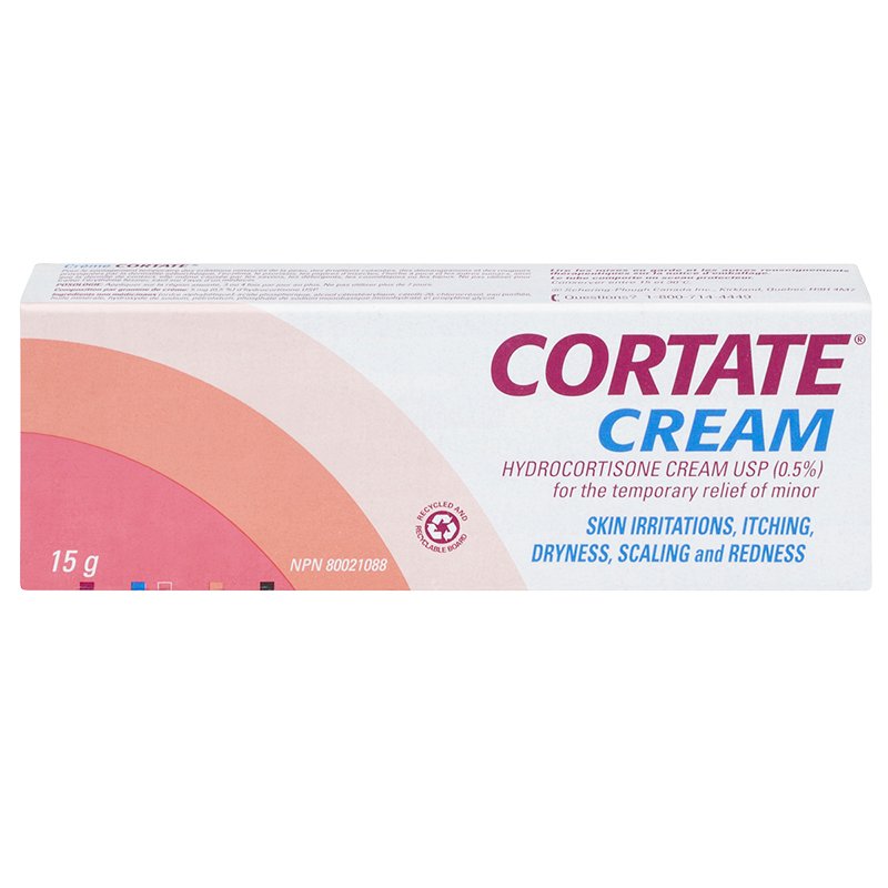 Cortate Cream, 0.5% Hydrocortisone - 15 g