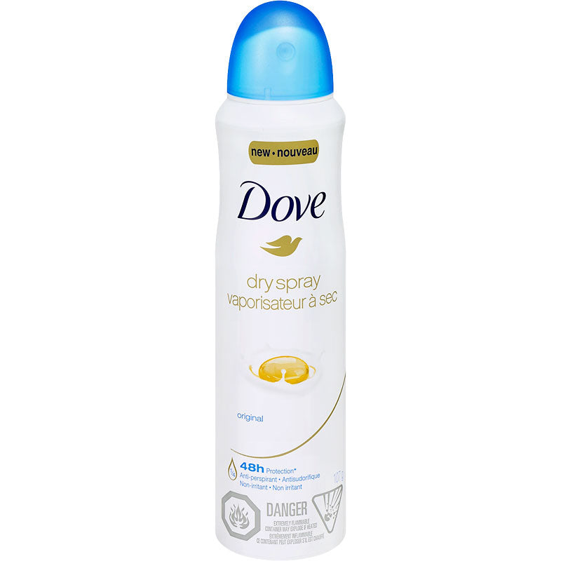 Dove Dry Spray Antiperspirant, Original - 107 g