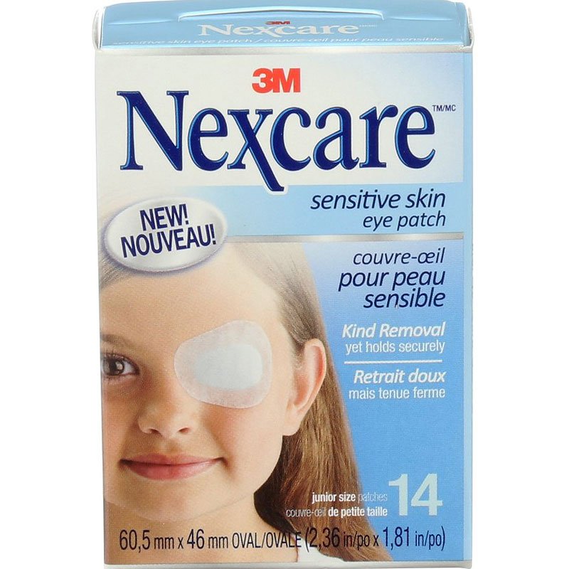 3M Nexcare Sensitive Skin Eye Patch, Junior Size - 14 eye patches