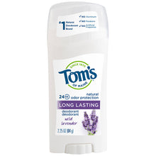 Load image into Gallery viewer, Tom&#39;s of Maine Long Lasting Deodorant, Lavender - 64 g
