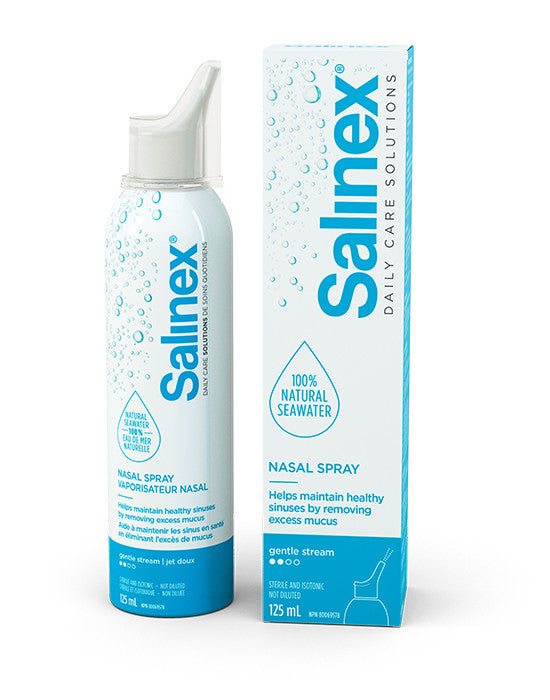 Salinex Nasal Spray 100% Natural Spray, Gentle Stream - 125 ml