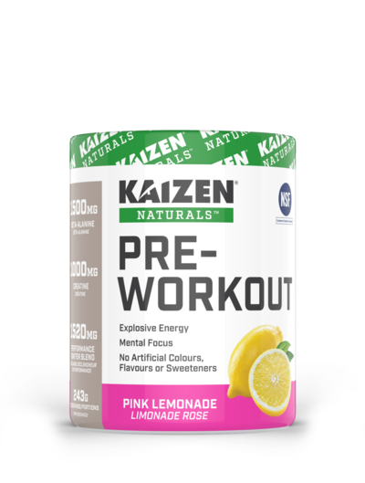 Kaizen Naturals Pre-Workout, Pink Lemonade - 243 g