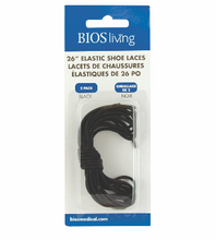 Load image into Gallery viewer, Bios Living 26&quot; Black Elastic Shoe Laces - 1 pair
