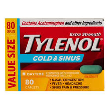 Load image into Gallery viewer, Tylenol Cold &amp; Sinus, Daytime - 80 caplets
