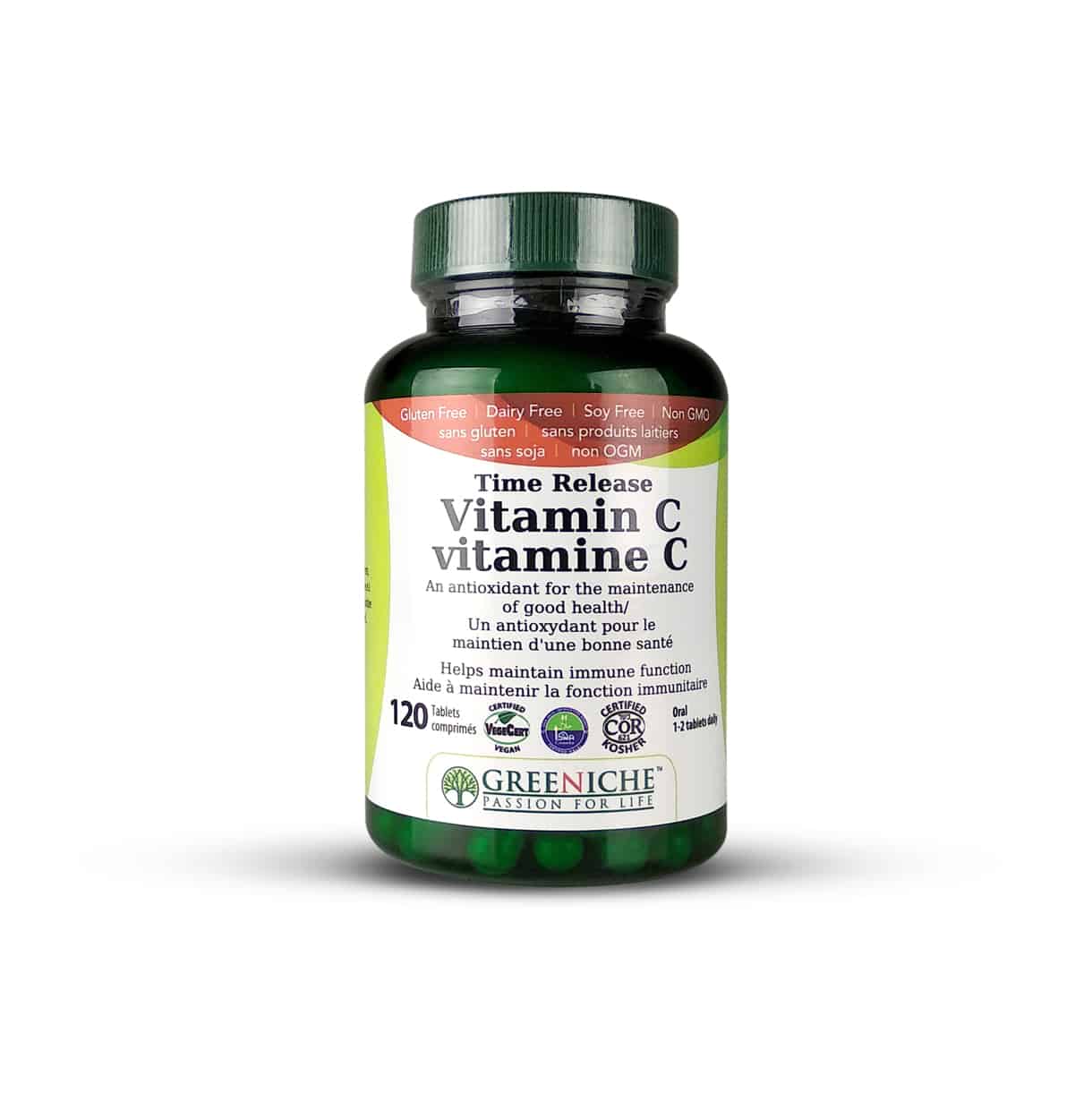 Greeniche Time Release Vitamin C - 120 tablets