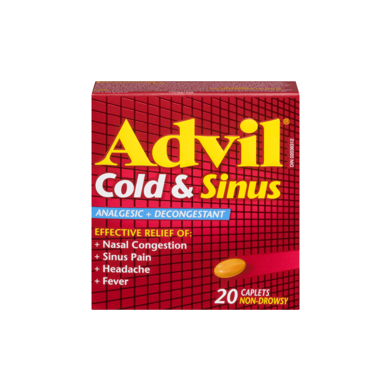Coldac Sinus Advil Cold & Sinus Caplets – Johnstone IDA Pharmacy