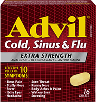 Load image into Gallery viewer, Advil Extra Strength Cold, Sinus, &amp; Flu - 16 caplets
