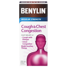 Load image into Gallery viewer, Benylin Regular Strength Cough &amp; Chest Congestion Syrup - 250 ml
