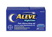 Load image into Gallery viewer, Aleve Nighttime Pain Reliever with Sleep Aid Caplets - 20 caplets
