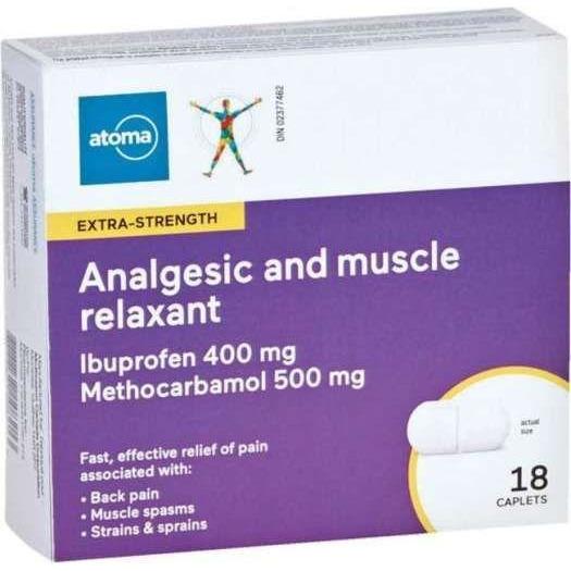 Atoma Extra Strength Analgesic and Muscle Relaxant Caplets - 18 caplets