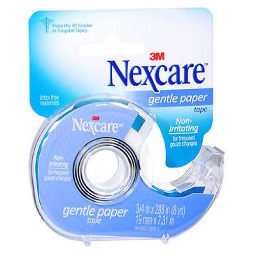 3M Nexcare Gentle Paper Tape with Dispenser, 19mm x 7.31m