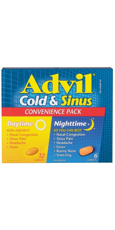 Advil Cold & Sinus Daytime & Nighttime - 18 caplets