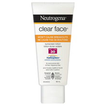 Load image into Gallery viewer, Neutrogena Clear Face Sunscreen Lotion With Helioplex, For Acne-Prone Skin, SPF 30 - 88 mL 
