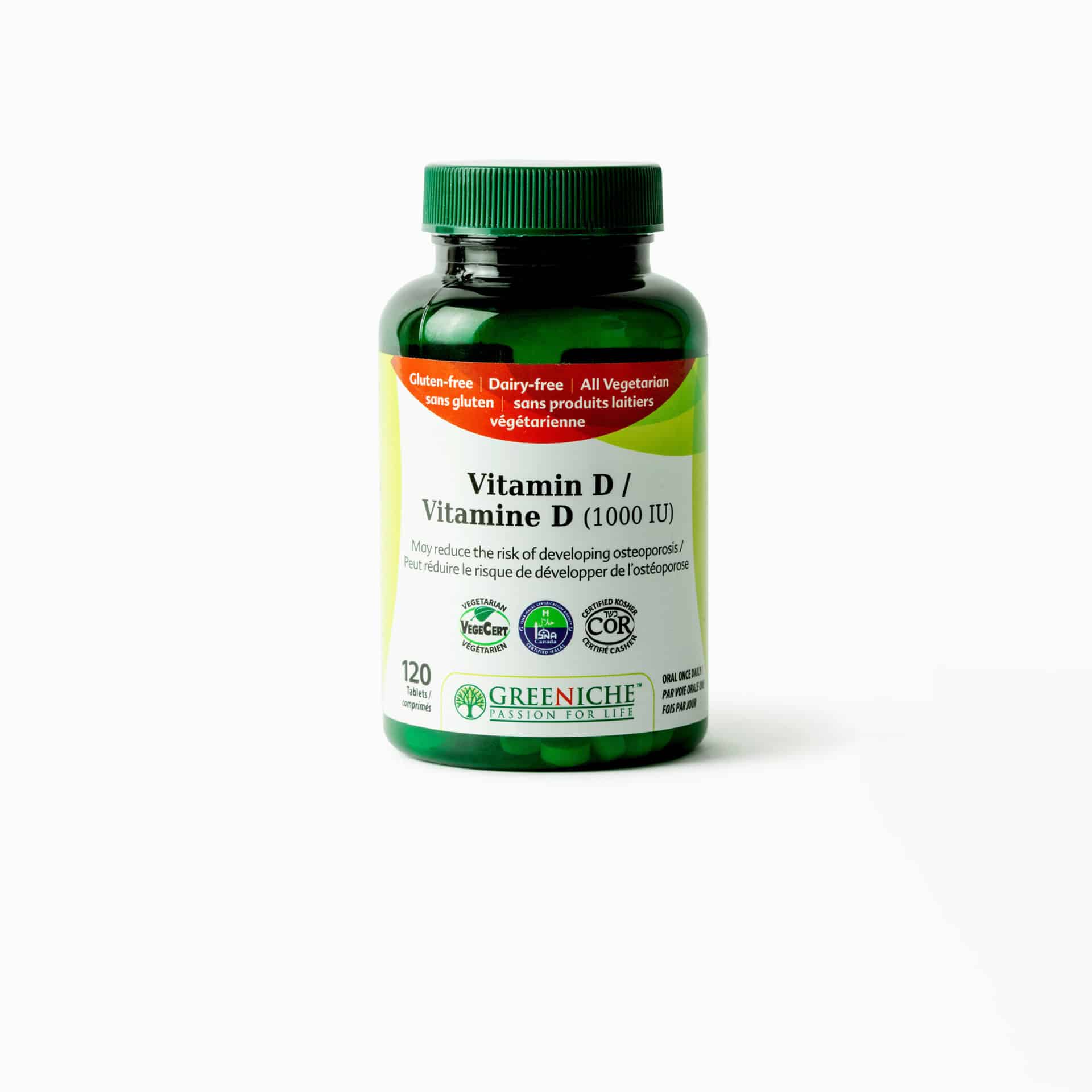 Greeniche Natural Vitamin D Supplement - 120 tablets