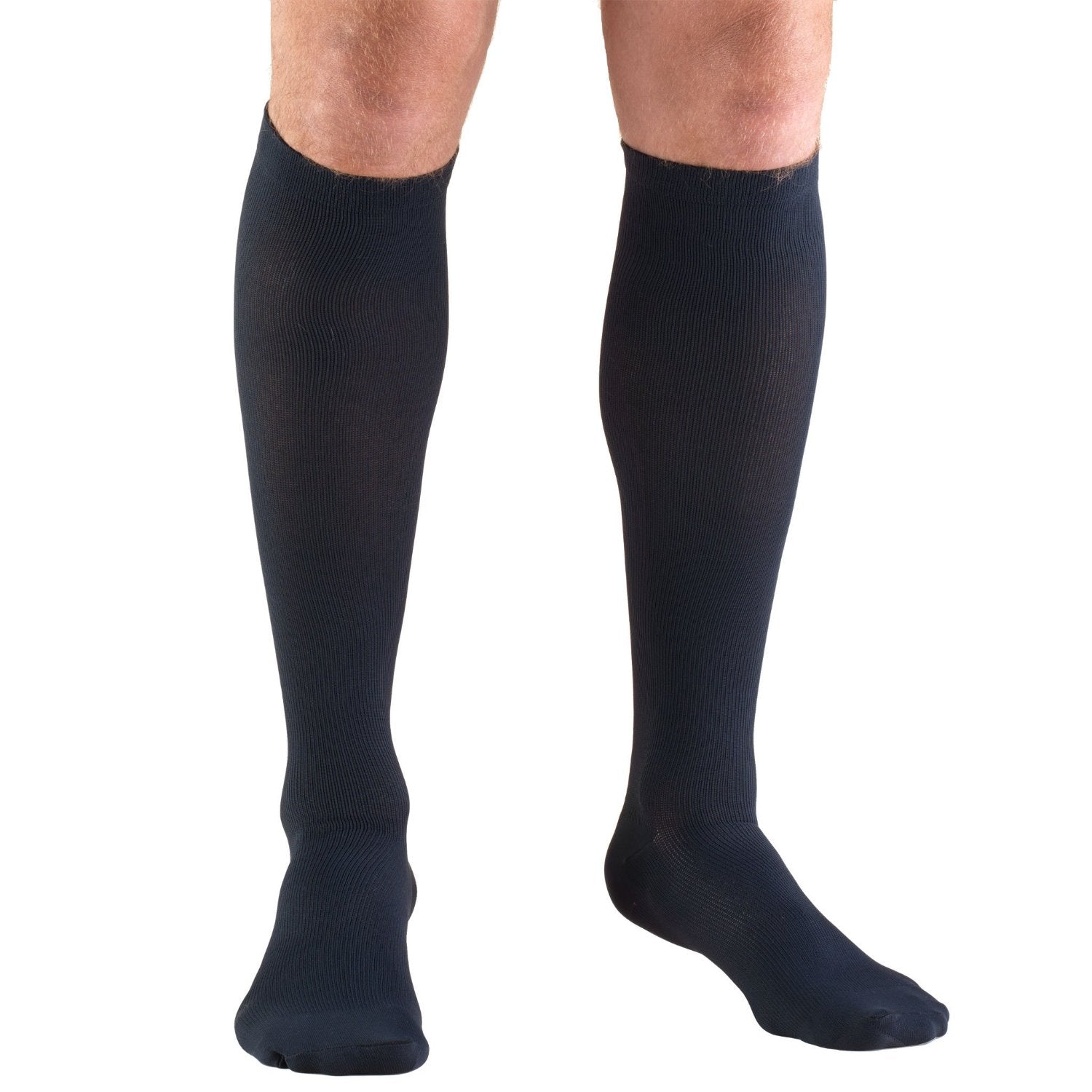 Truform Men's Knee High Socks, 15-20 mmHg, Small, Navy - 1 pair