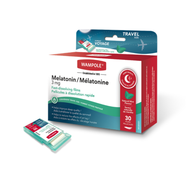 Wampole Melatonin 3 mg Fast-Dissolving Films - 30 films