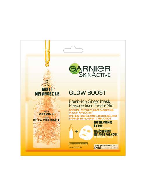 Garnier Glow Boost Fresh-Mix Sheet Mask with Vitamin C - 1 mask