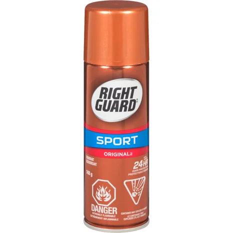 Right Guard Sport Aerosol Deodorant, Regular Scent - 148 g