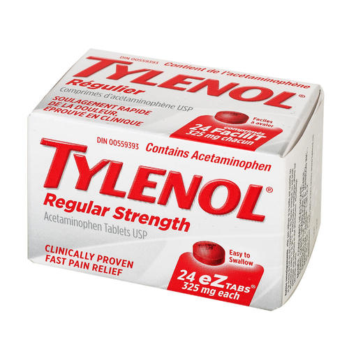 Tylenol Regular Strength Acetaminophen Tablets - 24 tablets x 325 mg