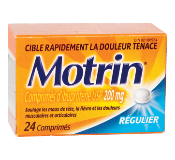 Motrin Regular Strength Ibuprofen Tablets - 24 tablets x 200 mg