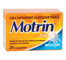 Load image into Gallery viewer, Motrin Regular Strength Ibuprofen Tablets - 24 tablets x 200 mg
