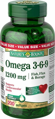 Nature's Bounty Omega 3-6-9 1200 mg - 200 Softgels