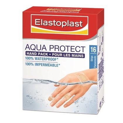 Elastoplast Aqua Protect Hand Pack, Waterproof Bandages - 16 strips