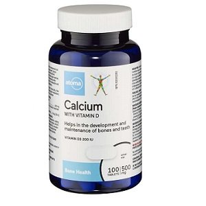 Atoma Calcium 500 mg with Vitamin D3 200 IU - 100 tablets