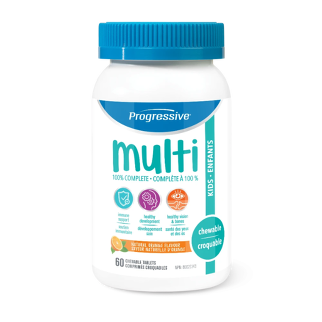 Progressive MultiVitamins For Kids, Natural Orange Flavour - 60 chewable tablets