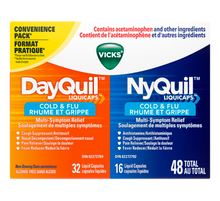 Load image into Gallery viewer, Vicks DayQuil NyQuil Liquicaps for Cold &amp; Flu - 48 liquid capsules
